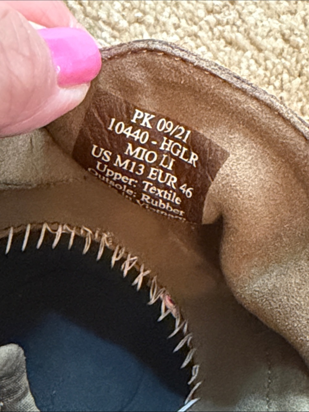 OluKai Olive Green and Brown Lace-Up Athletic Sneakers - Picture 6 of 6
